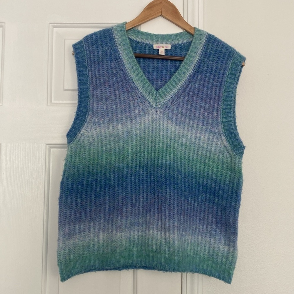 Riley and Rae ombré tie-dye sweater vest.